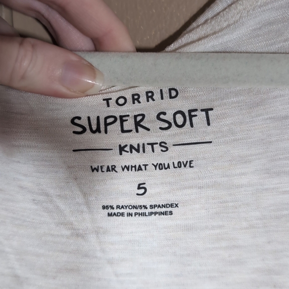 Torrid Super Soft Knits Duster Size 5X Open Jacket Oatmeal Beige New NWT - Picture 2 of 8